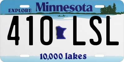 MN license plate 410LSL