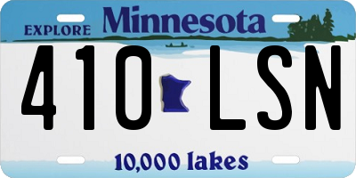 MN license plate 410LSN