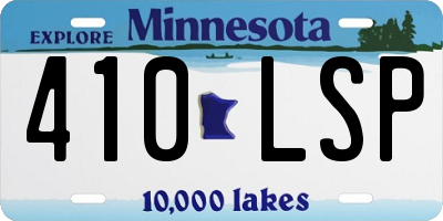 MN license plate 410LSP