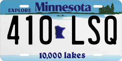 MN license plate 410LSQ