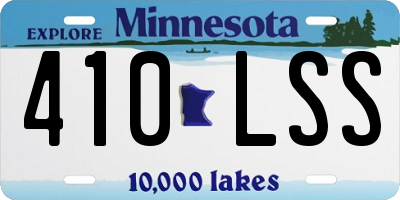 MN license plate 410LSS
