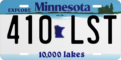 MN license plate 410LST