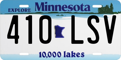 MN license plate 410LSV