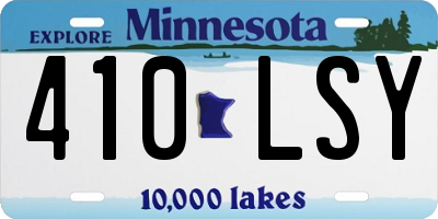 MN license plate 410LSY