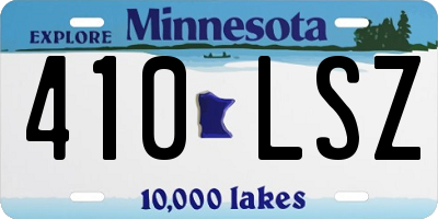 MN license plate 410LSZ