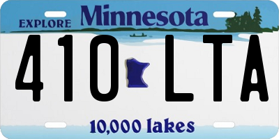 MN license plate 410LTA