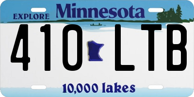 MN license plate 410LTB