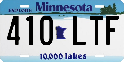 MN license plate 410LTF