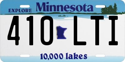 MN license plate 410LTI
