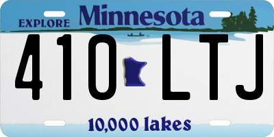 MN license plate 410LTJ