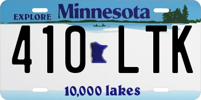 MN license plate 410LTK