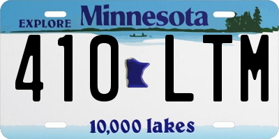MN license plate 410LTM