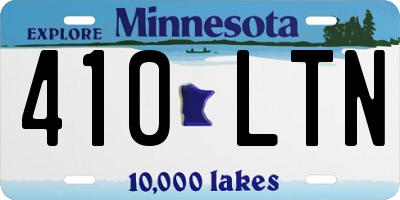 MN license plate 410LTN