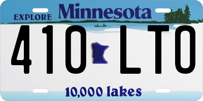 MN license plate 410LTO
