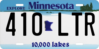 MN license plate 410LTR