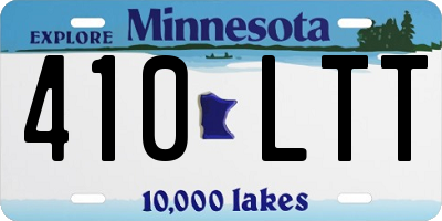 MN license plate 410LTT