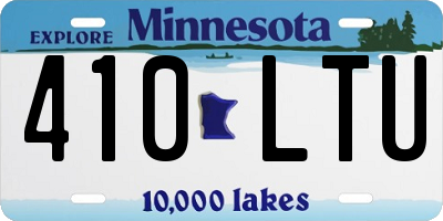 MN license plate 410LTU