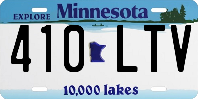 MN license plate 410LTV