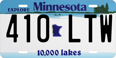 MN license plate 410LTW