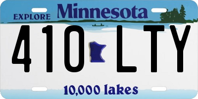MN license plate 410LTY
