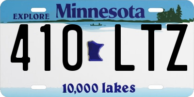 MN license plate 410LTZ