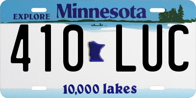 MN license plate 410LUC
