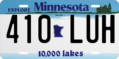 MN license plate 410LUH