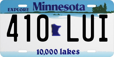 MN license plate 410LUI