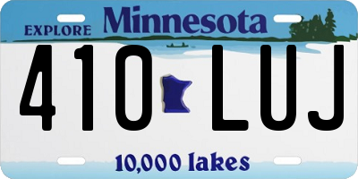 MN license plate 410LUJ