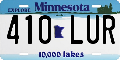 MN license plate 410LUR