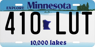 MN license plate 410LUT