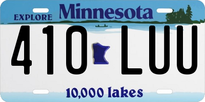 MN license plate 410LUU