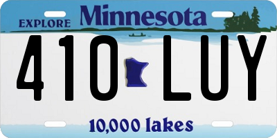 MN license plate 410LUY
