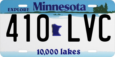 MN license plate 410LVC