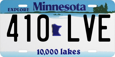 MN license plate 410LVE