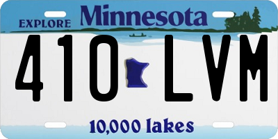 MN license plate 410LVM