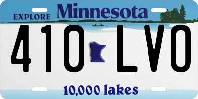 MN license plate 410LVO