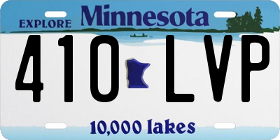 MN license plate 410LVP