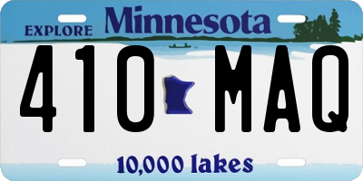 MN license plate 410MAQ