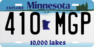 MN license plate 410MGP