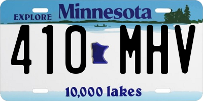 MN license plate 410MHV