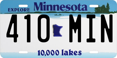 MN license plate 410MIN