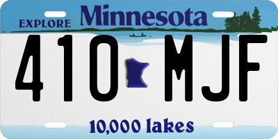 MN license plate 410MJF
