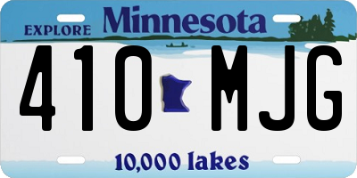 MN license plate 410MJG