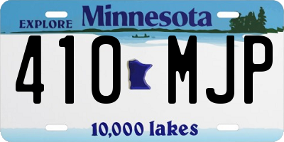 MN license plate 410MJP