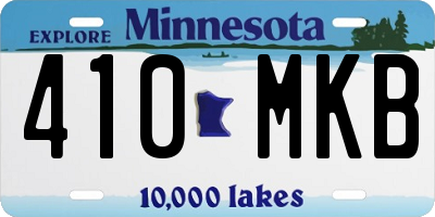 MN license plate 410MKB