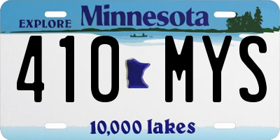 MN license plate 410MYS