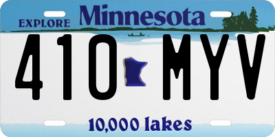 MN license plate 410MYV