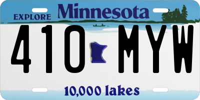 MN license plate 410MYW