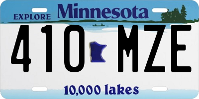 MN license plate 410MZE